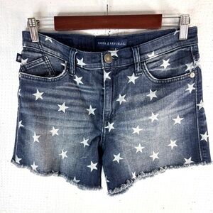 Rock & Republic 10 Starry Blue Denim Jeans Stars Shorts